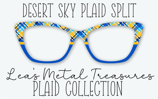 DESERT SKY PLAID SPLIT Eyewear Frame Toppers • MARCH 2026 TOPPER OF THE MONTH