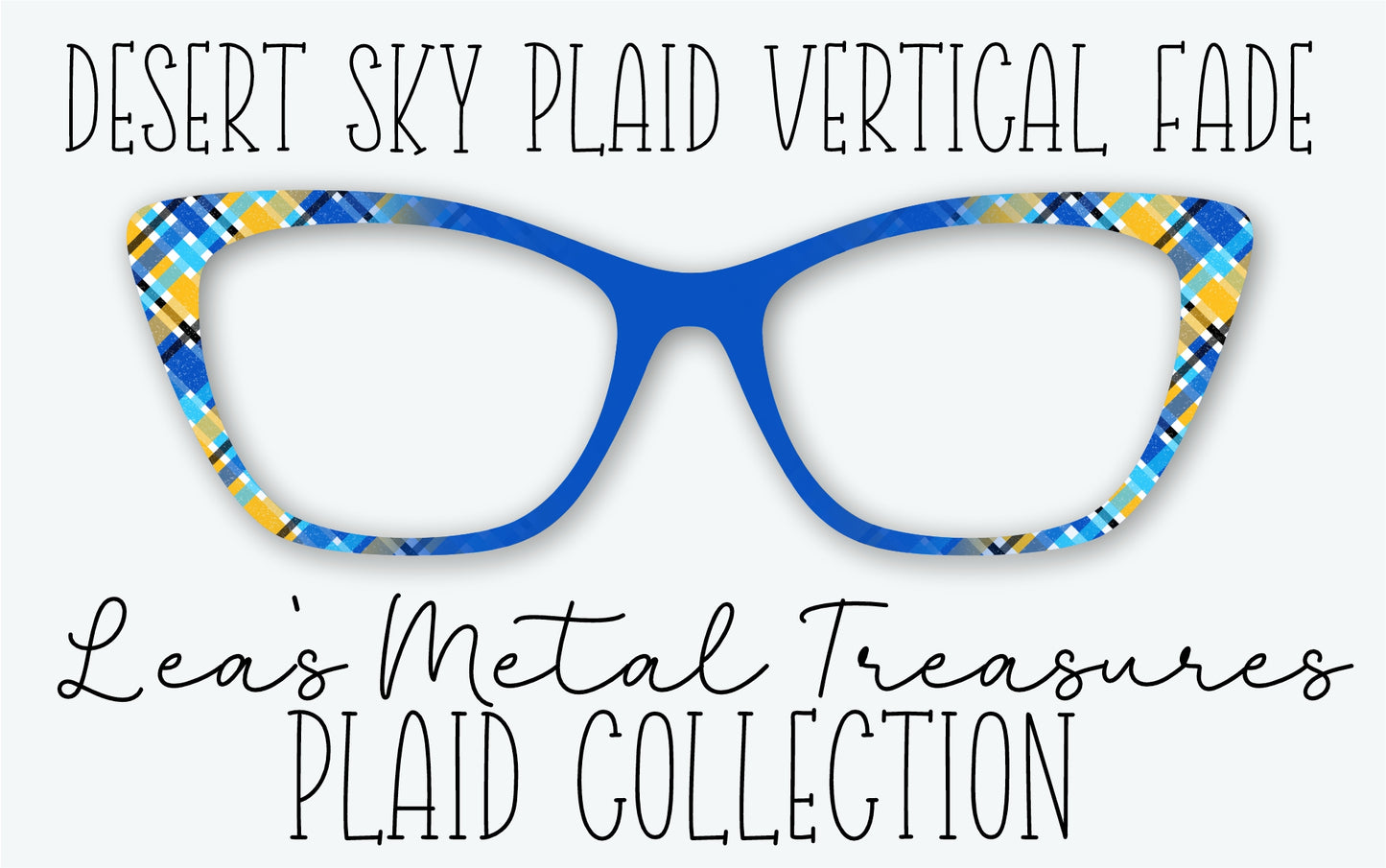 DESERT SKY PLAID VERTICAL FADE Eyewear Frame Toppers