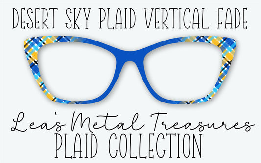 DESERT SKY PLAID VERTICAL FADE Eyewear Frame Toppers • MARCH 2026 TOPPER OF THE MONTH