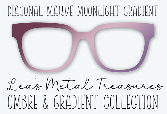 DIAGONAL MAUVE MOONLIGHT GRADIENT Eyewear Frame Toppers