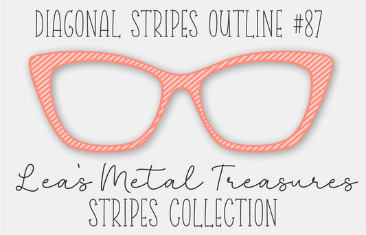 Diagonal Stripes Outline #87 Eyewear Frame Toppers