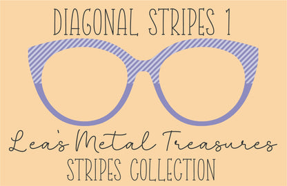 Diagonal Stripes 1 Eyewear Frame Toppers COMES WITH MAGNETS