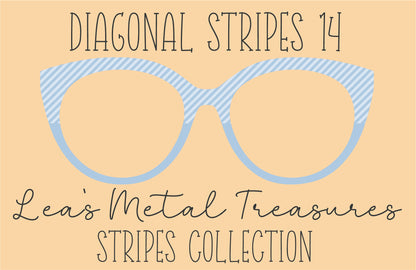 Diagonal Stripes 14 Eyewear Frame Toppers COMES WITH MAGNETS