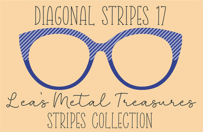 Diagonal Stripes 17 Eyewear Frame Toppers COMES WITH MAGNETS