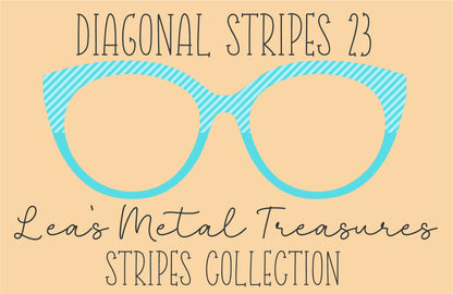 Diagonal Stripes 23 Eyewear Frame Toppers COMES WITH MAGNETS