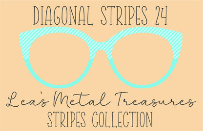 Diagonal Stripes 24 Eyewear Frame Toppers COMES WITH MAGNETS