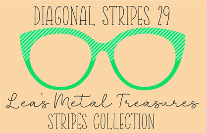 Diagonal Stripes 29 Eyewear Frame Toppers COMES WITH MAGNETS