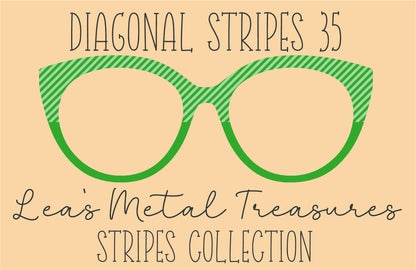 Diagonal Stripes 35 Eyewear Frame Toppers COMES WITH MAGNETS