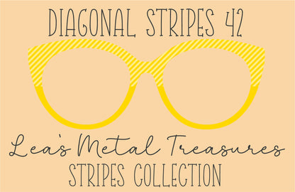 Diagonal Stripes 42 Eyewear Frame Toppers COMES WITH MAGNETS
