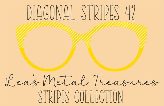 Diagonal Stripes 42 Eyewear Frame Toppers COMES WITH MAGNETS