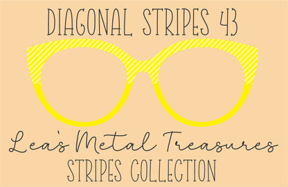 Diagonal Stripes 43 Eyewear Frame Toppers COMES WITH MAGNETS