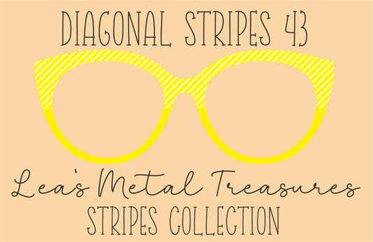 Diagonal Stripes 43 Eyewear Frame Toppers COMES WITH MAGNETS