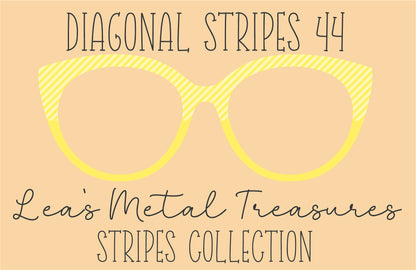 Diagonal Stripes 44 Eyewear Frame Toppers COMES WITH MAGNETS