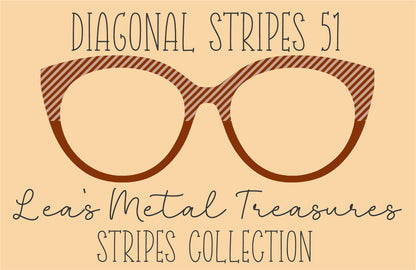 Diagonal Stripes 51 Eyewear Frame Toppers COMES WITH MAGNETS
