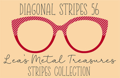 Diagonal Stripes 56 Eyewear Frame Toppers COMES WITH MAGNETS