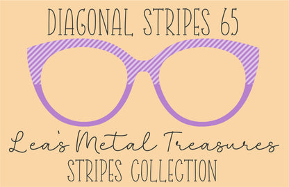 Diagonal Stripes 65 Eyewear Frame Toppers COMES WITH MAGNETS
