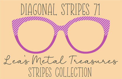 Diagonal Stripes 71 Eyewear Frame Toppers COMES WITH MAGNETS