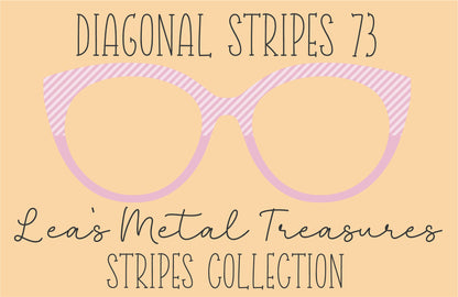 Diagonal Stripes 73 Eyewear Frame Toppers COMES WITH MAGNETS