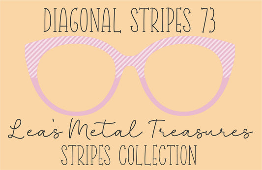 Diagonal Stripes 73 Eyewear Frame Toppers COMES WITH MAGNETS