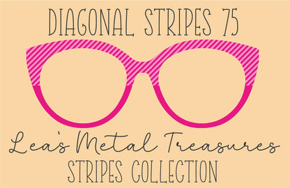 Diagonal Stripes 75 Eyewear Frame Toppers COMES WITH MAGNETS