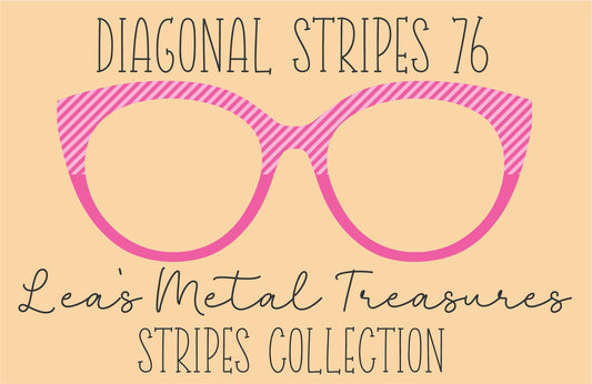 Diagonal Stripes 76 Eyewear Frame Toppers COMES WITH MAGNETS