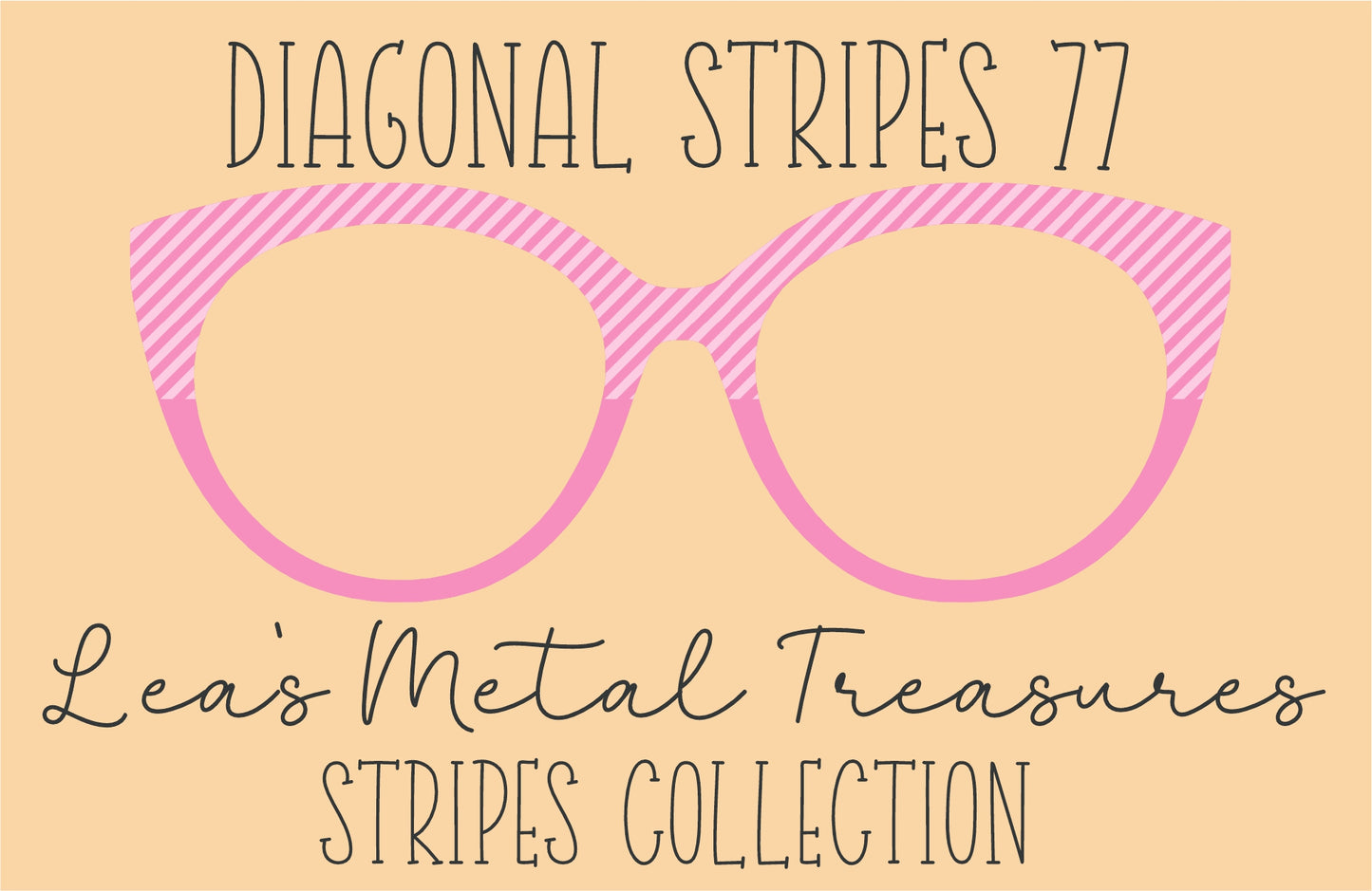 Diagonal Stripes 77 Eyewear Frame Toppers COMES WITH MAGNETS