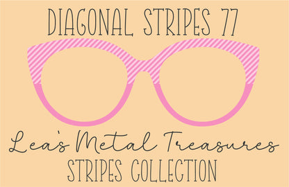 Diagonal Stripes 77 Eyewear Frame Toppers COMES WITH MAGNETS