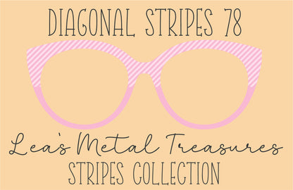 Diagonal Stripes 78 Eyewear Frame Toppers COMES WITH MAGNETS