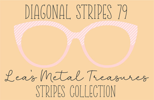 Diagonal Stripes 79 Eyewear Frame Toppers COMES WITH MAGNETS