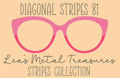 Diagonal Stripes 81 Eyewear Frame Toppers COMES WITH MAGNETS