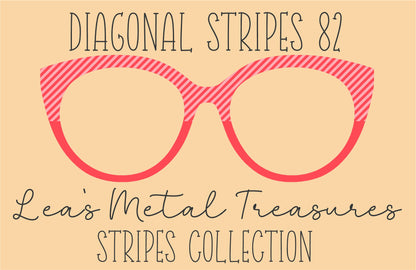 Diagonal Stripes 82 Eyewear Frame Toppers COMES WITH MAGNETS