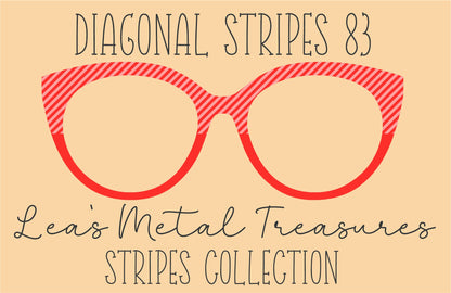 Diagonal Stripes 83 Eyewear Frame Toppers COMES WITH MAGNETS