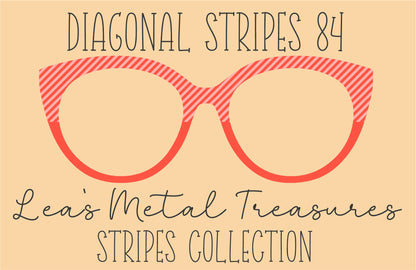 Diagonal Stripes 84 Eyewear Frame Toppers COMES WITH MAGNETS
