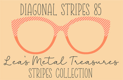 Diagonal Stripes 85 Eyewear Frame Toppers COMES WITH MAGNETS