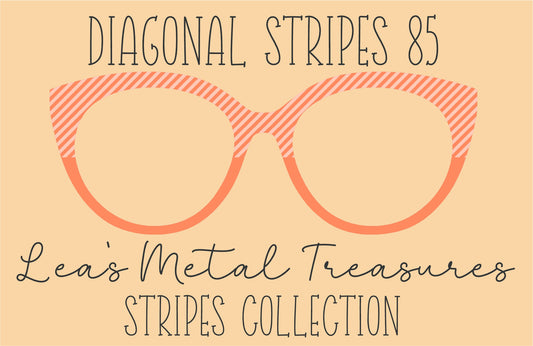 Diagonal Stripes 85 Eyewear Frame Toppers COMES WITH MAGNETS