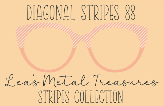 Diagonal Stripes 88 Eyewear Frame Toppers COMES WITH MAGNETS