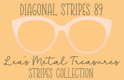 Diagonal Stripes 89 Eyewear Frame Toppers COMES WITH MAGNETS