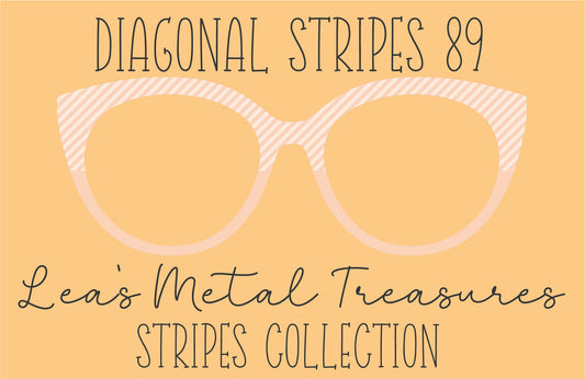 Diagonal Stripes 89 Eyewear Frame Toppers COMES WITH MAGNETS