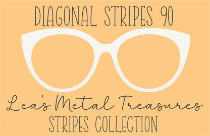 Diagonal Stripes 90 Eyewear Frame Toppers COMES WITH MAGNETS