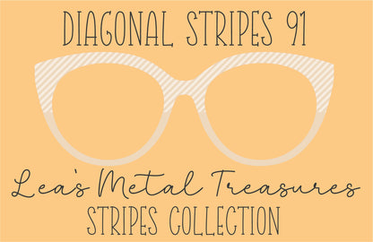 Diagonal Stripes 91 Eyewear Frame Toppers COMES WITH MAGNETS
