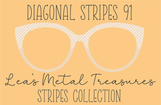 Diagonal Stripes 91 Eyewear Frame Toppers COMES WITH MAGNETS