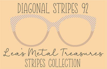 Diagonal Stripes 92 Eyewear Frame Toppers COMES WITH MAGNETS