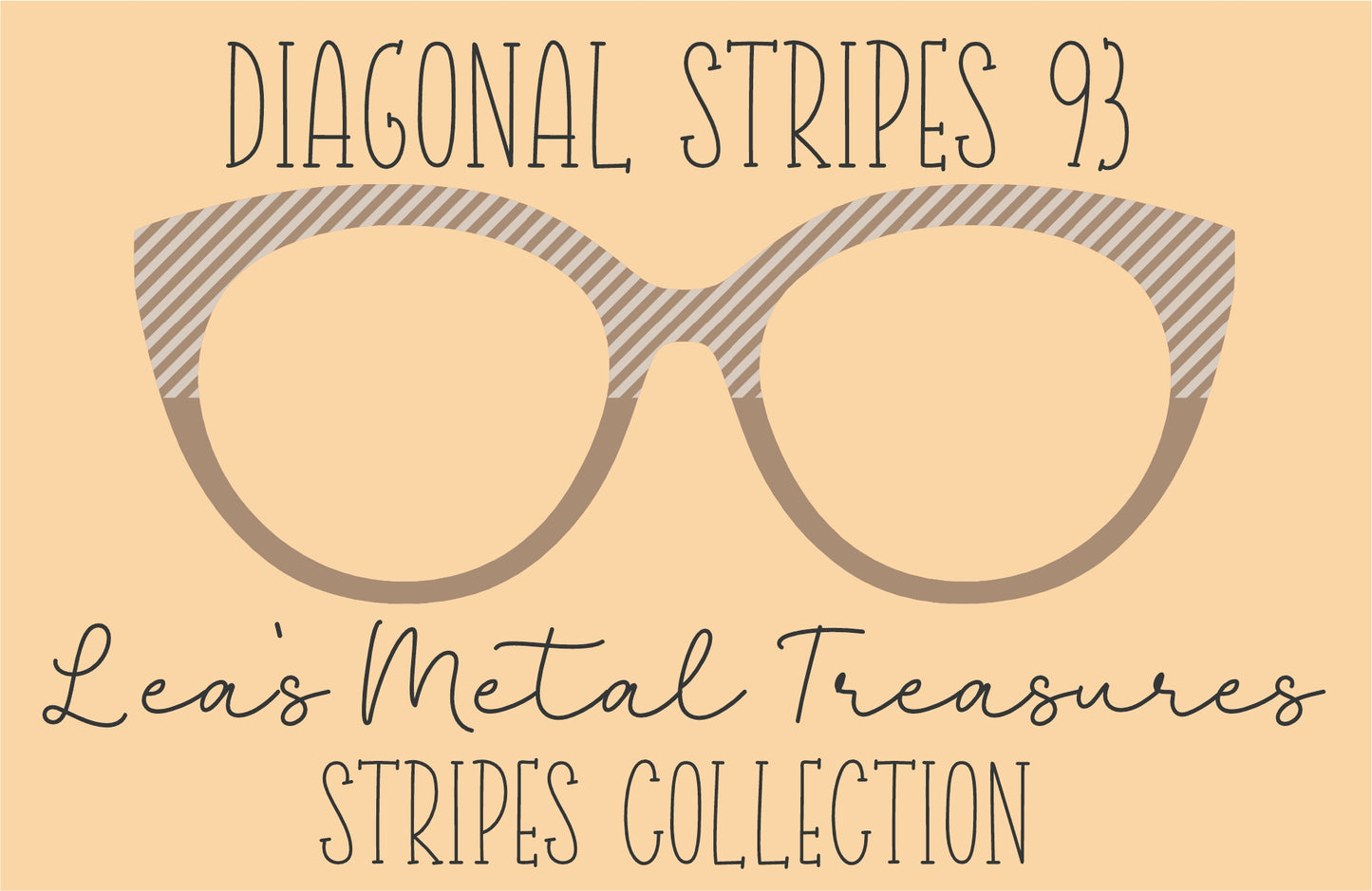 Diagonal Stripes 93 Eyewear Frame Toppers COMES WITH MAGNETS