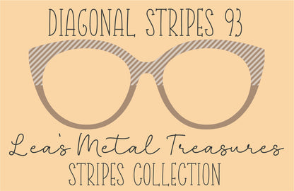Diagonal Stripes 93 Eyewear Frame Toppers COMES WITH MAGNETS