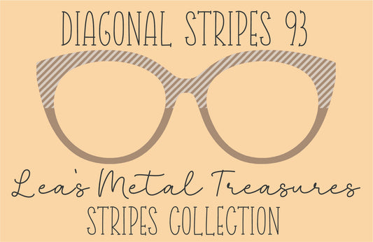 Diagonal Stripes 93 Eyewear Frame Toppers COMES WITH MAGNETS
