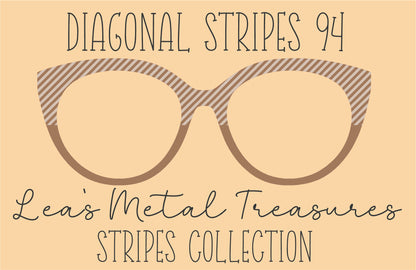 Diagonal Stripes 94 Eyewear Frame Toppers COMES WITH MAGNETS