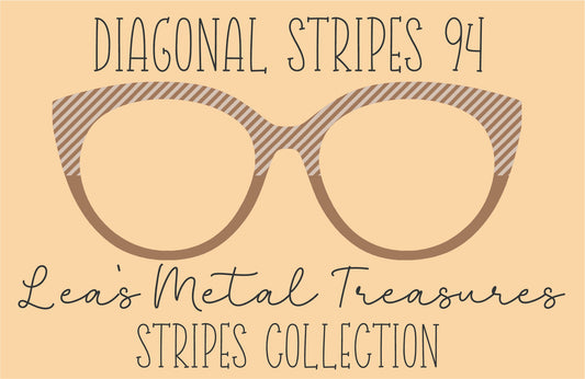 Diagonal Stripes 94 Eyewear Frame Toppers COMES WITH MAGNETS