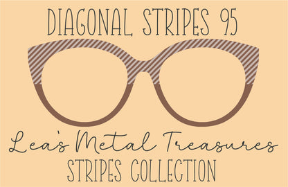 Diagonal Stripes 95 Eyewear Frame Toppers COMES WITH MAGNETS