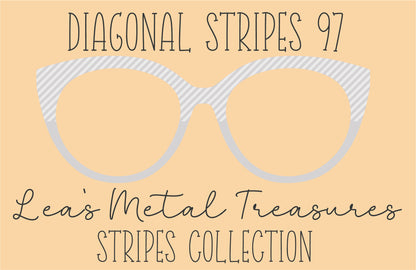 Diagonal Stripes 97 Eyewear Frame Toppers COMES WITH MAGNETS