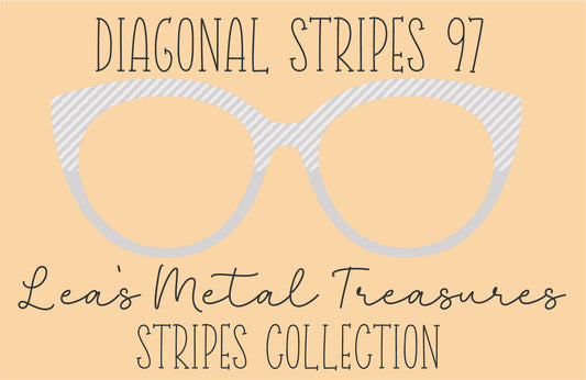 Diagonal Stripes 97 Eyewear Frame Toppers COMES WITH MAGNETS